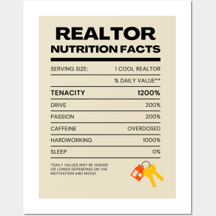 Realtor Nutrition facts Posters and Art